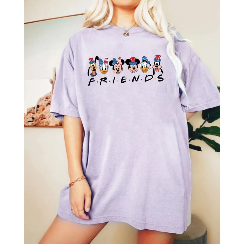 Disney 4th Of July Friends Comfort Colors® Shirt, Disney Mouse Independence Day shirt, Disney American Flag Shirt, Disney Patriotic Shirt - 2.jpg