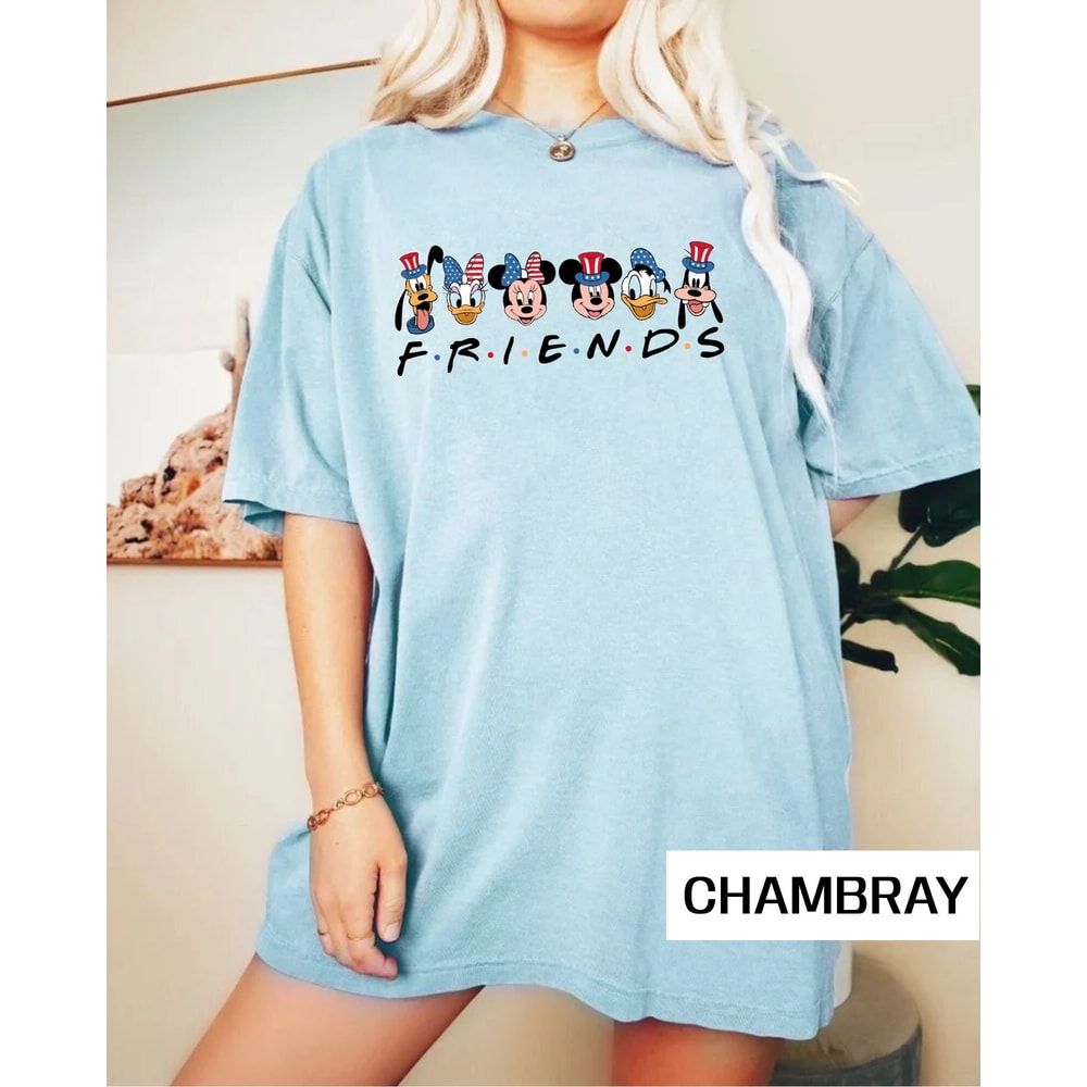 Disney 4th Of July Friends Comfort Colors® Shirt, Disney Mouse Independence Day shirt, Disney American Flag Shirt, Disney Patriotic Shirt - 3.jpg