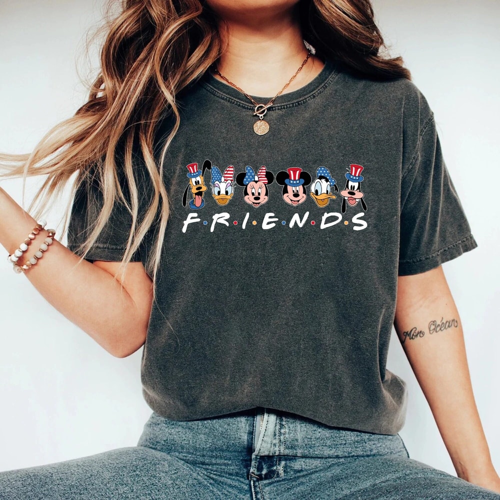 Disney 4th Of July Friends Comfort Colors® Shirt, Disney Mouse Independence Day shirt, Disney American Flag Shirt, Disney Patriotic Shirt - 4.jpg