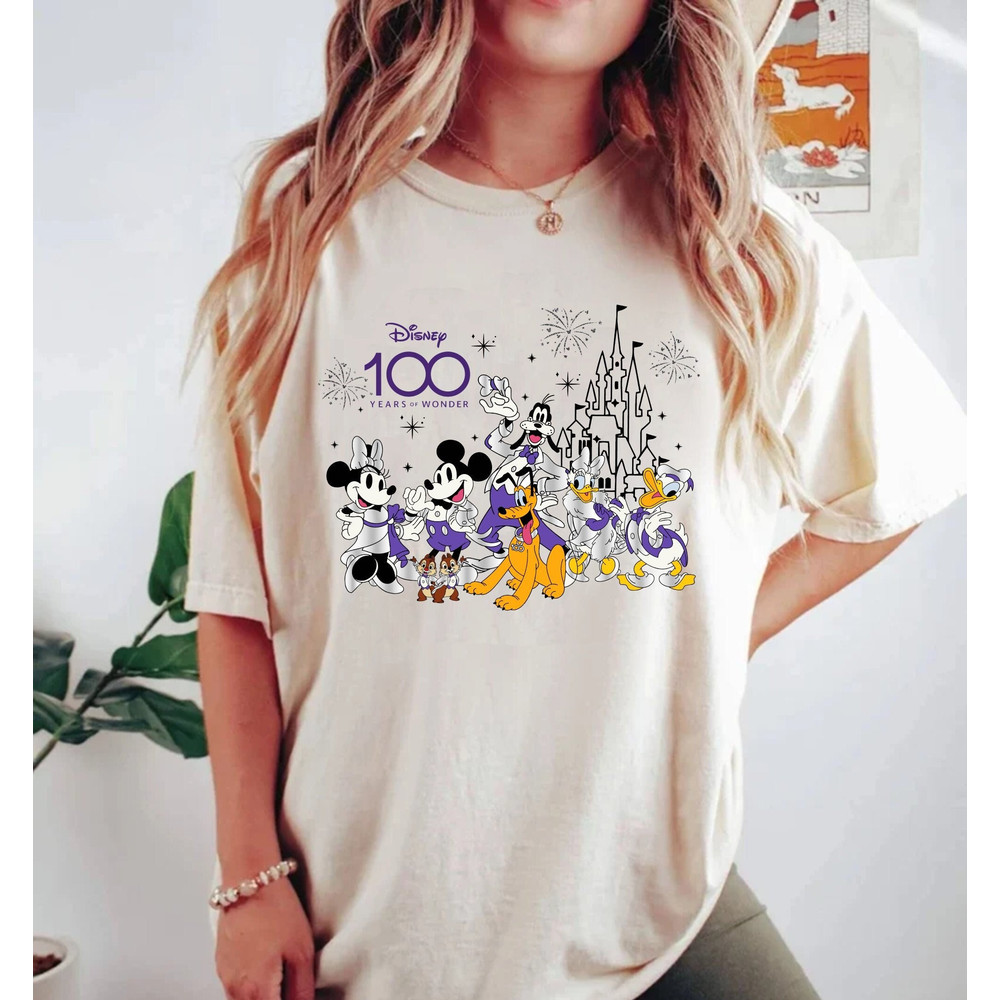 Disney 100 Years of Wonder Comfort Colors® Shirt, Disney Trip Family Shirt, Disney Friends Shirt, retro Disneyworld Shirt, Disneyland Shirt - 1.jpg