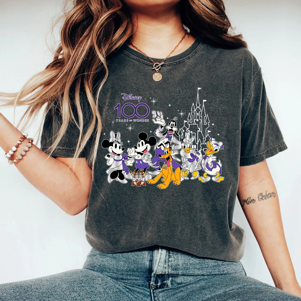 Disney 100 Years of Wonder Comfort Colors® Shirt, Disney Trip Family Shirt, Disney Friends Shirt, retro Disneyworld Shirt, Disneyland Shirt - 2.jpg