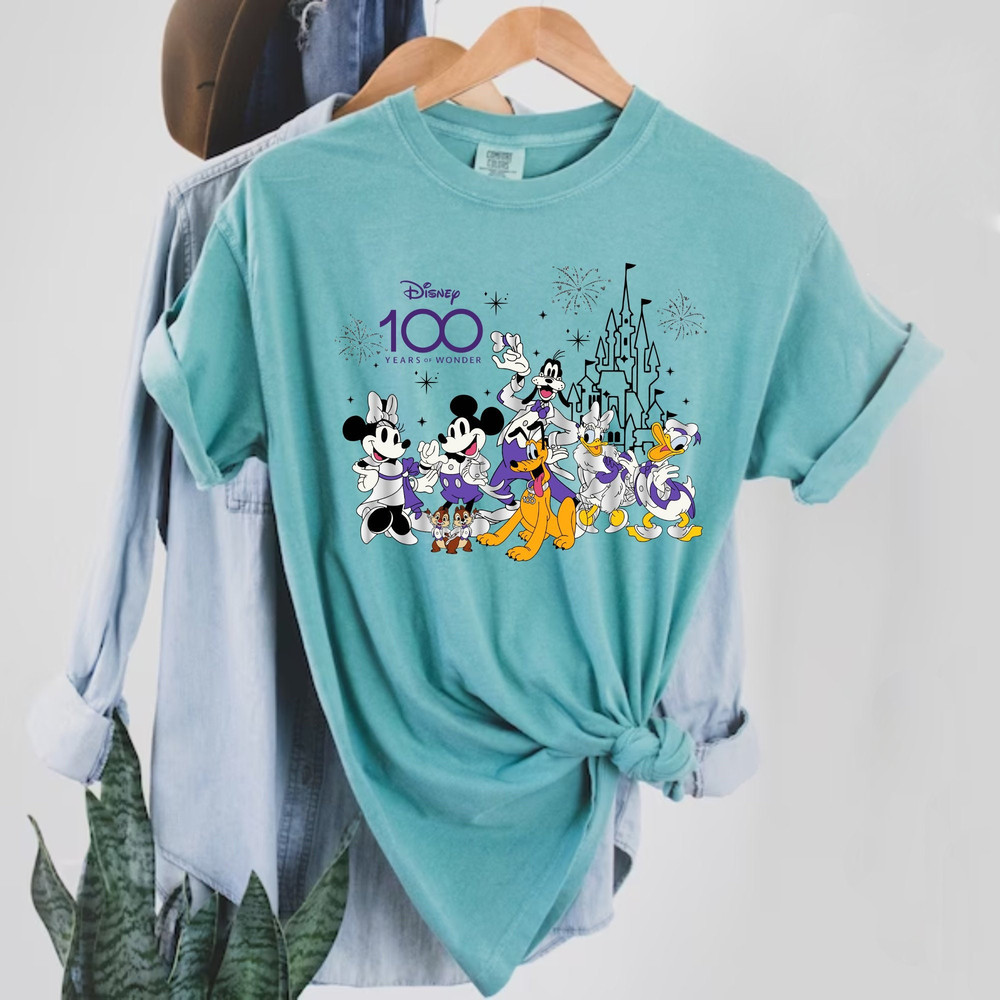 Disney 100 Years of Wonder Comfort Colors® Shirt, Disney Trip Family Shirt, Disney Friends Shirt, retro Disneyworld Shirt, Disneyland Shirt - 4.jpg