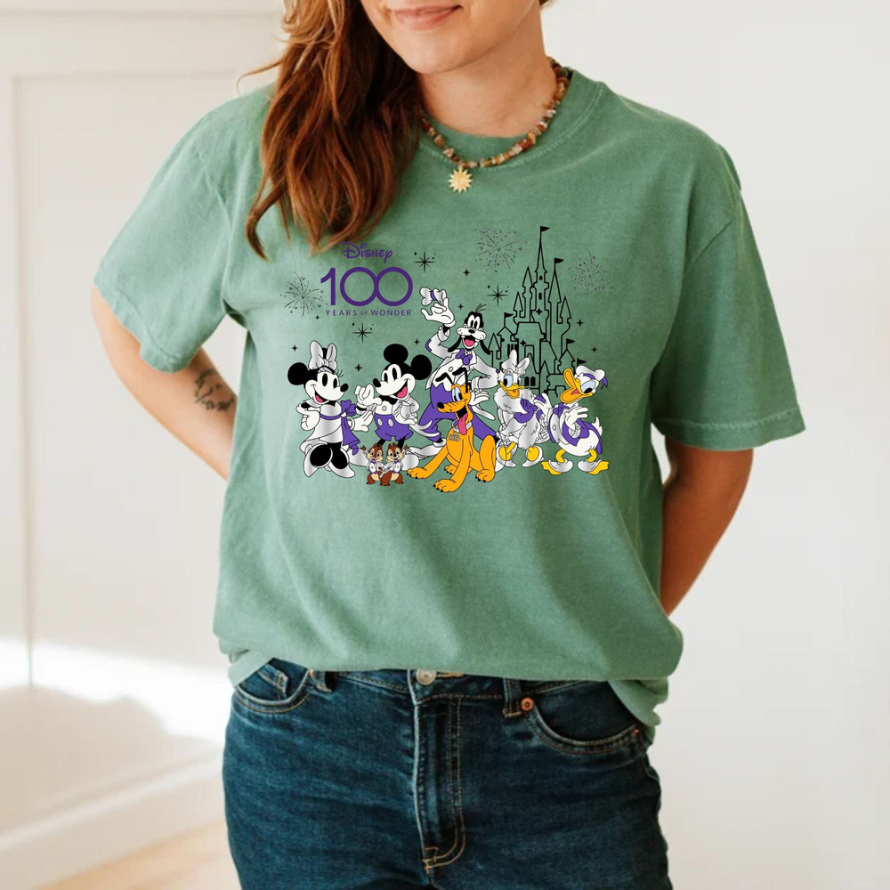 Disney 100 Years of Wonder Comfort Colors® Shirt, Disney Trip Family Shirt, Disney Friends Shirt, retro Disneyworld Shirt, Disneyland Shirt - 5.jpg