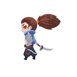 yasuo embroidery designs, yasuo lol embroidery designs, league of legends, arcane, machine embroidery files