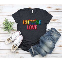 choose love pride shirt, pride shirt, lgbtq shirt, lgbt shirt, gay pride shirt, lesbian pride shirt, equality shirt, tra