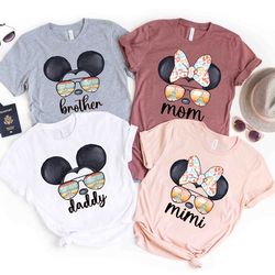 disney family comfort colors shirt, mickey minnie personalized shirt, disney trip shirt, disney vacation shirt, disney m