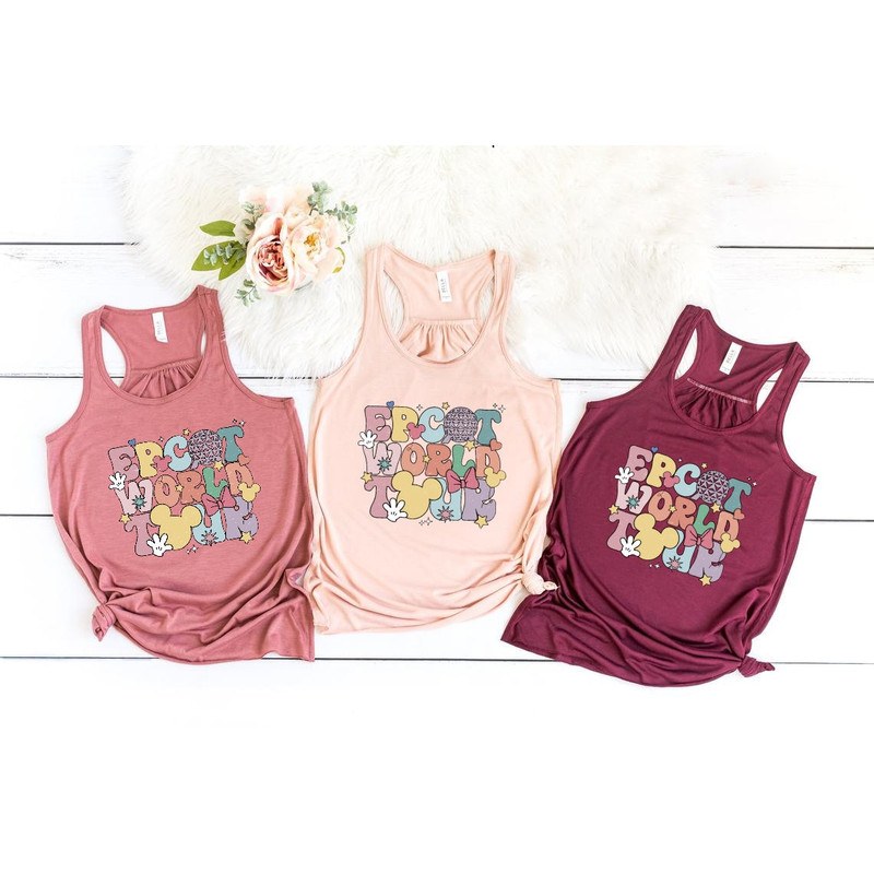 Disney Epcot World Tour Flowy Tank, Disney Epcot Comfort Colors® Shirt, Disney Trip Family Shirt, Retro Disneyworld Shirt, Disneyland Shirt - 5.jpg