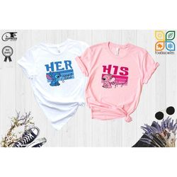 her stitch his angel shirt, stitch couples shirts, stitch matching shirt, disney couples shirts, disney honeymoon shirt,