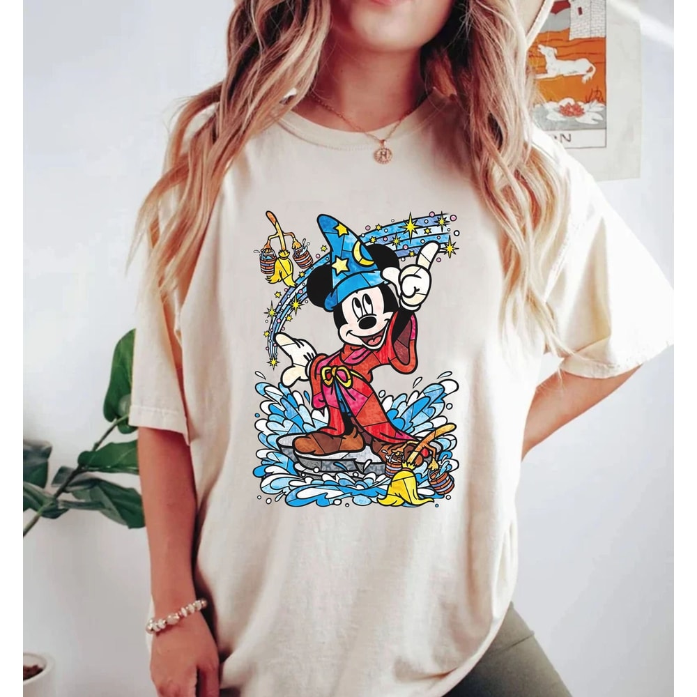 Disney Fantasia Sorcerer Mickey Comfort Colors® Shirt, Disney Trip Family Shirt, Mickey Magical Shirt, Hollywood Studios, Disneyworld Shirt - 1.jpg