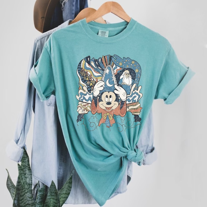 Disney Fantasia Sorcerer Mickey Comfort Colors® Shirt, Disney Trip Family Shirt, Mickey Magical Shirt, Hollywood Studios, Disneyworld Shirt - 3.jpg