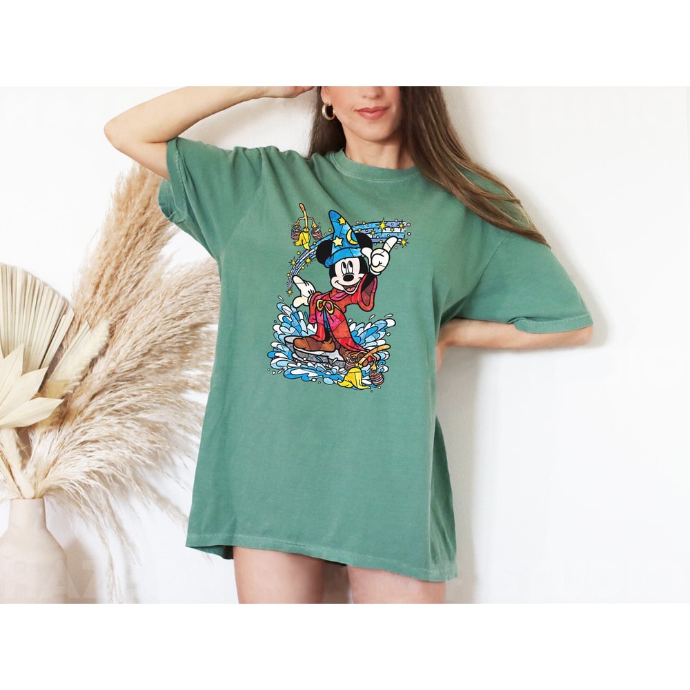 Disney Fantasia Sorcerer Mickey Comfort Colors® Shirt, Disney Trip Family Shirt, Mickey Magical Shirt, Hollywood Studios, Disneyworld Shirt - 5.jpg