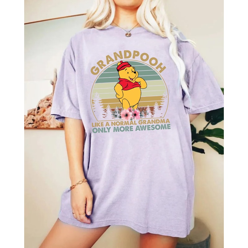 Disney Grandpooh Comfort Colors® Shirt, Disney Grandma Shirt, Mothers Day Shirt, Disneyworld Shirt, Disney Family Shirt, Grandma Gifts - 3.jpg