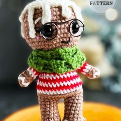 DOLL PATTERNS Gingerbread Man Doll Amigurumi PDF Crochet Pattern
