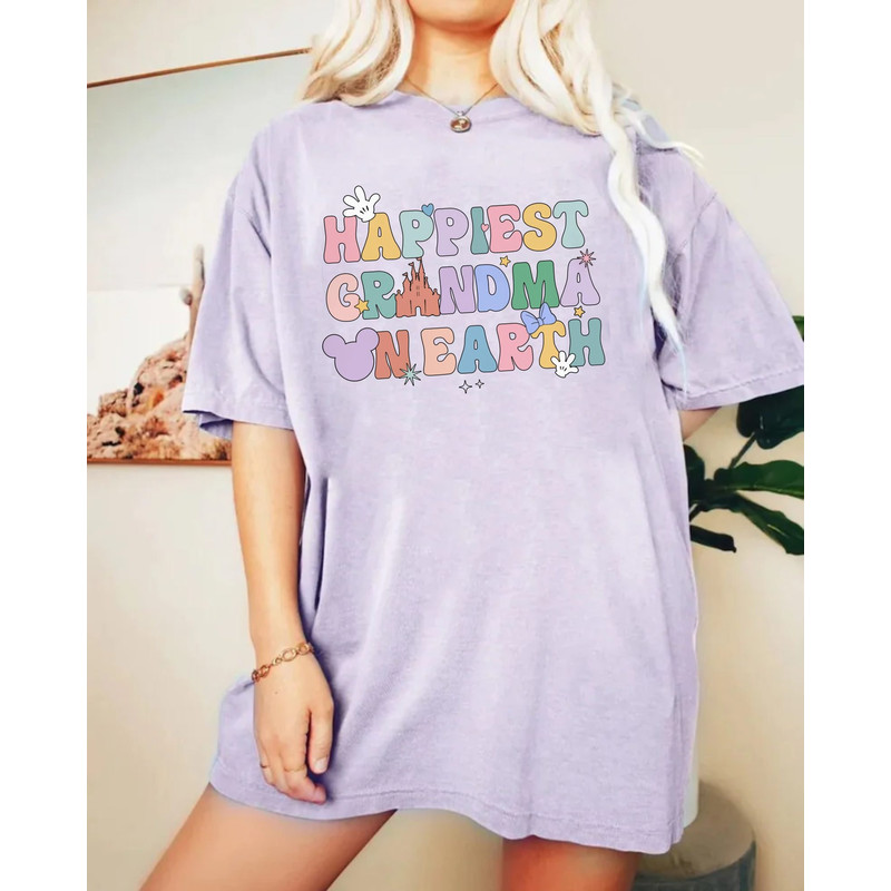 Disney Happiest Grandma On Earth Comfort ColorsĀ® Shirt, Disney Mom Shirt, Disney Family Shirt, Disney Mothers Day Shirt, Disney Trip Shirt - 3.jpg