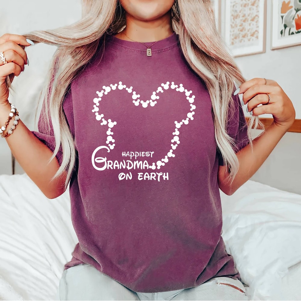 Disney Happiest Mom On Earth Comfort Colors® Shirt, Disney Family Custom Shirt, Disney Trip Shirt, Disneyworld Shirt, Disneyland Shirt - 3.jpg