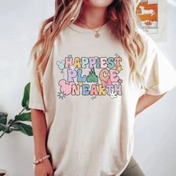 disney happiest place on earth comfort colors shirt, colorful vacay shirt, disney aesthetic shirt, disneyworld shirt, di