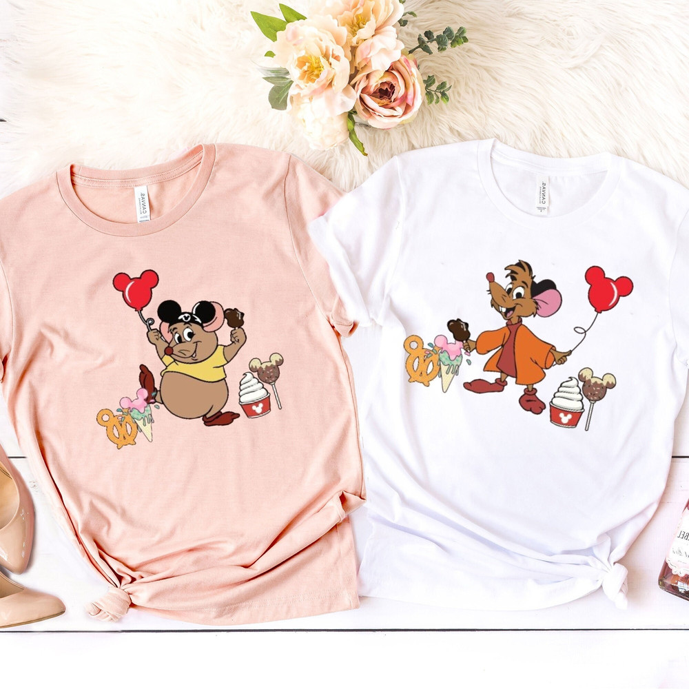 Disney Jaq And Gus Snacks Comfort ColorsĀ® Shirt, Disney Matching Shirt, Disney Kids Shirt, Disney Cindrella Shirt, Disney Family Shirt - 1.jpg