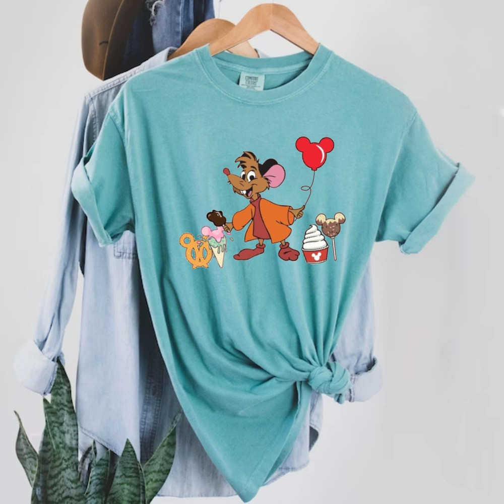 Disney Jaq And Gus Snacks Comfort ColorsĀ® Shirt, Disney Matching Shirt, Disney Kids Shirt, Disney Cindrella Shirt, Disney Family Shirt - 5.jpg