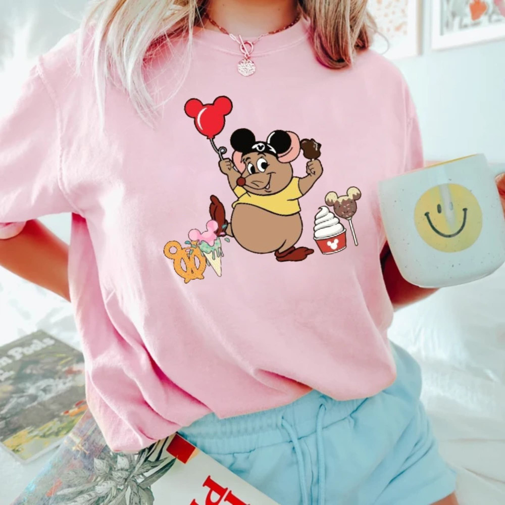 Disney Jaq And Gus Snacks Comfort ColorsĀ® Shirt, Disney Matching Shirt, Disney Kids Shirt, Disney Cindrella Shirt, Disney Family Shirt - 6.jpg