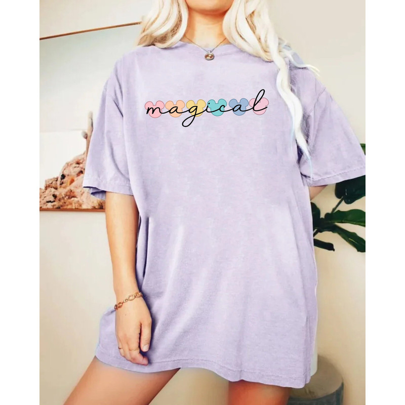 Disney Magical Mickey Head Comfort Colors® Shirt, Colorful Vacay Shirt, Disney Aesthetic Shirt, Disney world Shirt, Disney Family Shirt - 3.jpg