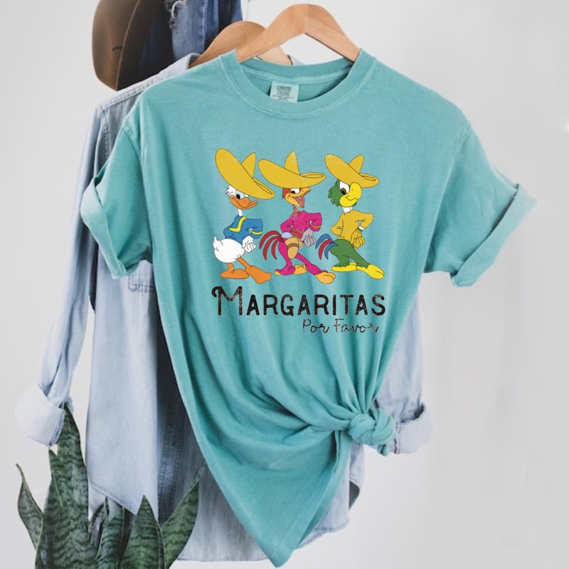 Disney Margaritas For Favor Comfort Colors® Shirt, The Three Caballeros Shirt, Disney Epcot Shirt, Disney Trip Shirt, Disney Vacation Shirt - 5.jpg