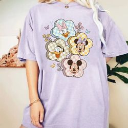 disney mickey and friends flowers comfort colors shirt, disney family trip shirt, disney vacation shirt, disneyworld shi