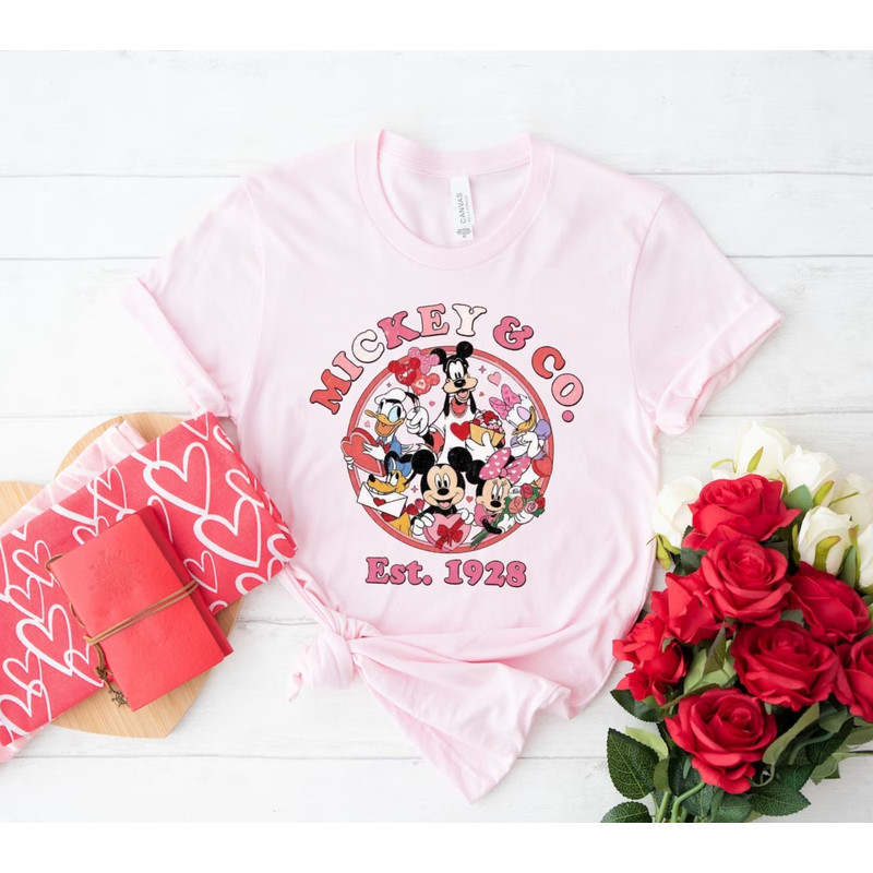 Disney Mickey & Co Valentine Comfort ColorsĀ® Shirt, Mickey and Friends Valentine Shirt, Disneyland Valentine Shirt, Disney World Shirt - 4.jpg