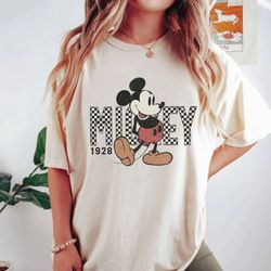 disney mickey checkered comfort colors shirt, disney mouse shirt, disney family trip shirt, disney vacation shirt, disne