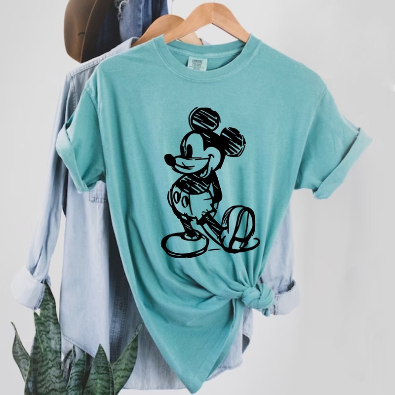 Disney Mickey Minne Sketch Comfort ColorsĀ® Shirt, Disney Family Trip Shirt, Disney Vacation Shirt, Disneyworld Shirt, Disneyland Shirt - 6.jpg