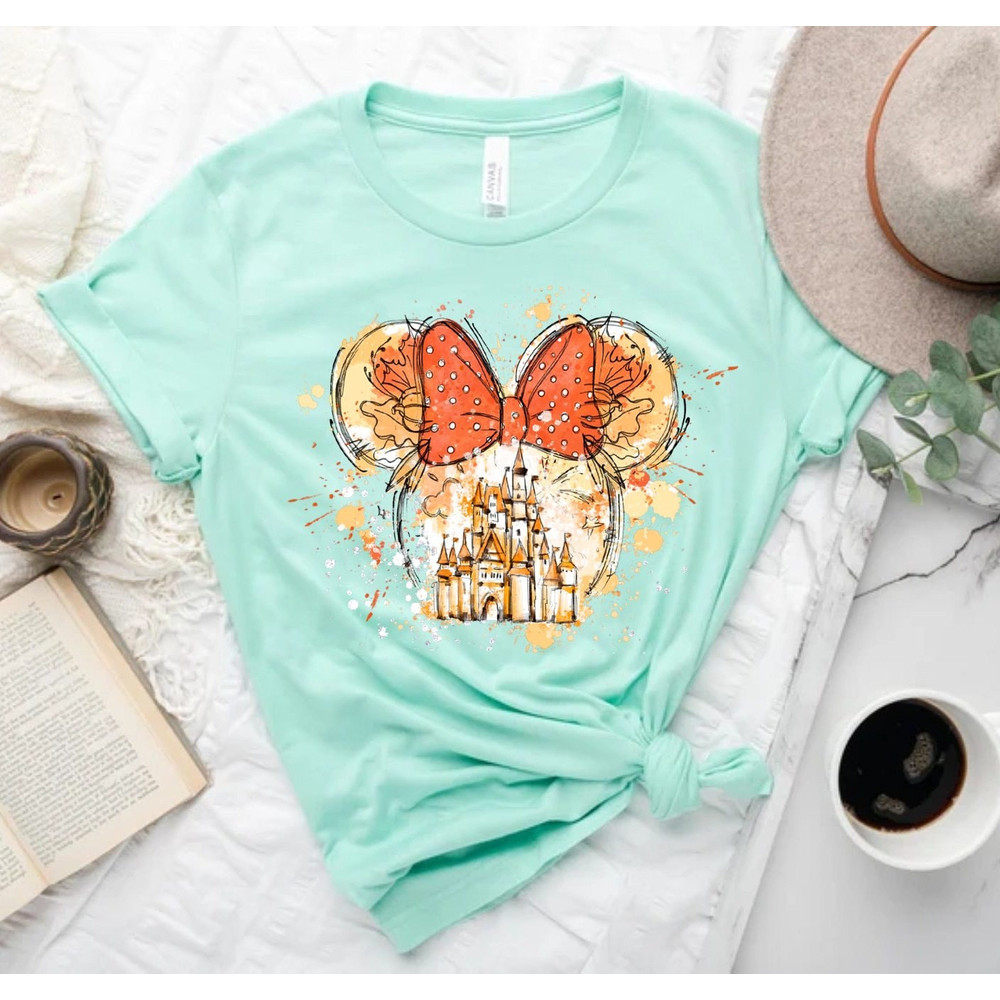 Disney Minnie Mouse Bow Comfort Colors® Shirt, Disney Castle Minnie Shirt, Disney Girls Shirt, Disney World Shirt, Disney Womens Shirt - 5.jpg