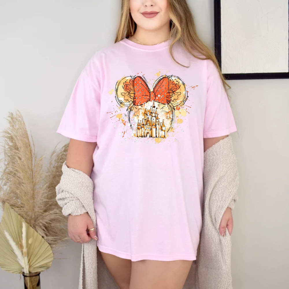 Disney Minnie Mouse Bow Comfort Colors® Shirt, Disney Castle Minnie Shirt, Disney Girls Shirt, Disney World Shirt, Disney Womens Shirt - 6.jpg