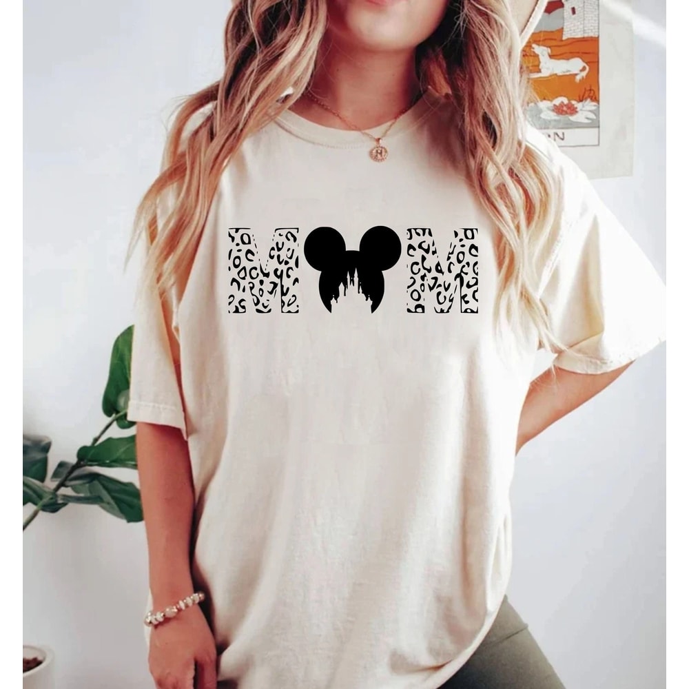 Disney Mom Leopard Print Comfort ColorsĀ® Shirt, Disney Mothers Day Shirt, Disney Family Trip Shirt, Disneyworld Shirt, Disney Holiday Shirt - 1.jpg
