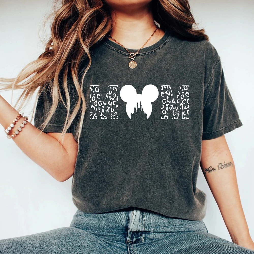 Disney Mom Leopard Print Comfort ColorsĀ® Shirt, Disney Mothers Day Shirt, Disney Family Trip Shirt, Disneyworld Shirt, Disney Holiday Shirt - 2.jpg