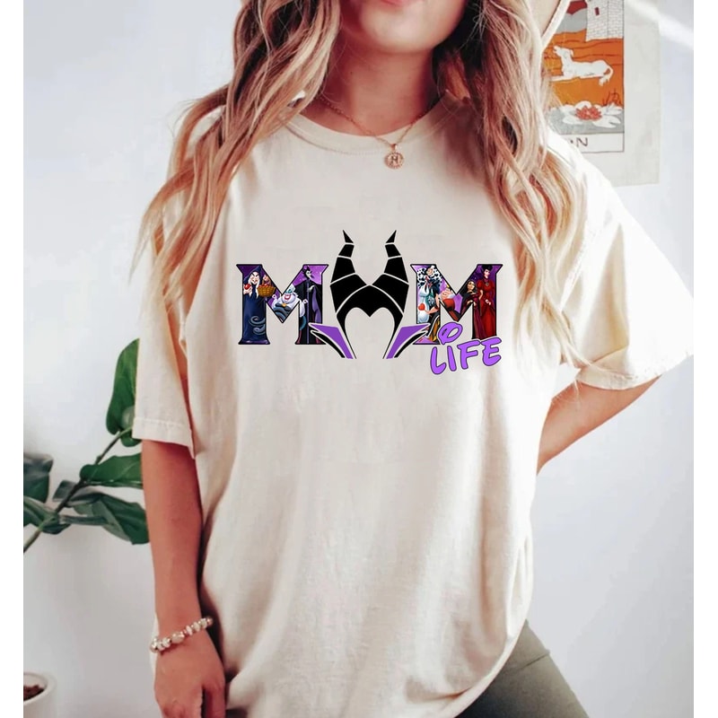 Disney Mom Maleficent Comfort Colors® Shirt, Disney Villain Mom Shirt, Disney Mothers Day Shirt, Funny Mom Shirt, Disney Holiday Shirt - 2.jpg