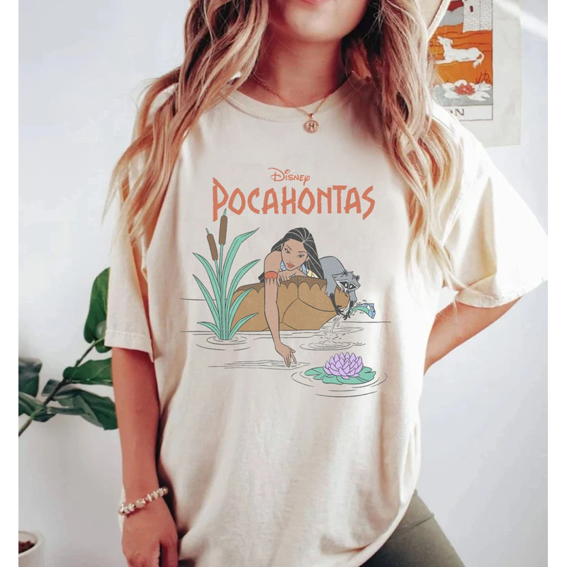 Disney Pocahontas Meeko Afternoon Dreaming Comfort Colors® Shirt, Princess Pocahontas Shirt, Disney Princess Shirt, Disneyworld Shirt - 2.jpg
