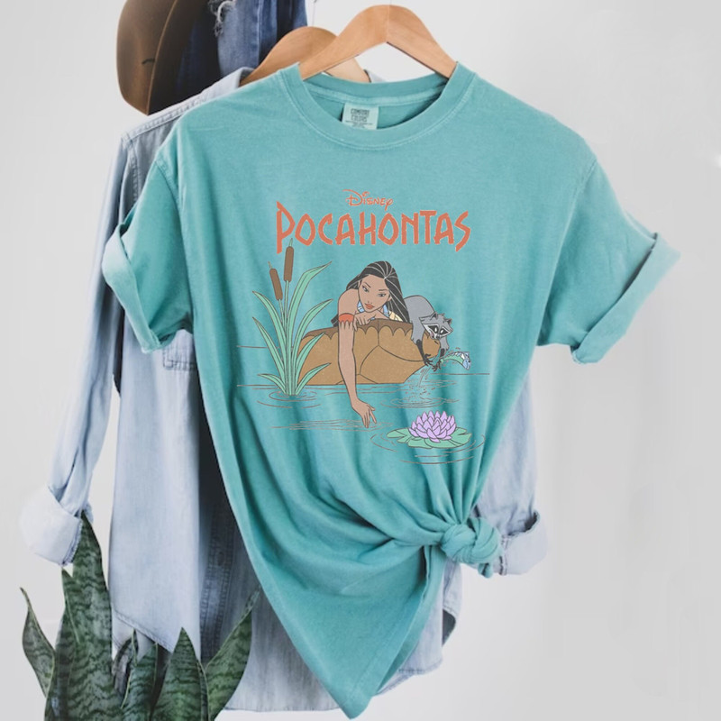 Disney Pocahontas Meeko Afternoon Dreaming Comfort Colors® Shirt, Princess Pocahontas Shirt, Disney Princess Shirt, Disneyworld Shirt - 3.jpg
