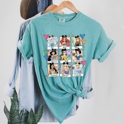 disney princess balloons comfort colors shirt, retro princess disneyworld shirt, disney family trip shirt, disneyland sh