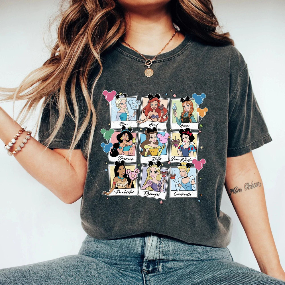 Disney Princess Balloons Comfort ColorsĀ® Shirt, Retro Princess Disneyworld Shirt, Disney Family Trip Shirt, Disneyland Shirt,Disney Girl Tee - 2.jpg