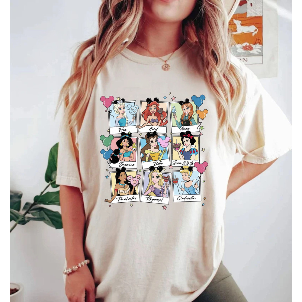 Disney Princess Balloons Comfort ColorsĀ® Shirt, Retro Princess Disneyworld Shirt, Disney Family Trip Shirt, Disneyland Shirt,Disney Girl Tee - 3.jpg