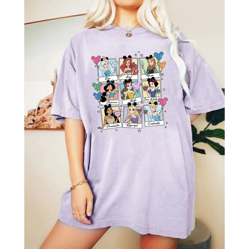 Disney Princess Balloons Comfort ColorsĀ® Shirt, Retro Princess Disneyworld Shirt, Disney Family Trip Shirt, Disneyland Shirt,Disney Girl Tee - 4.jpg