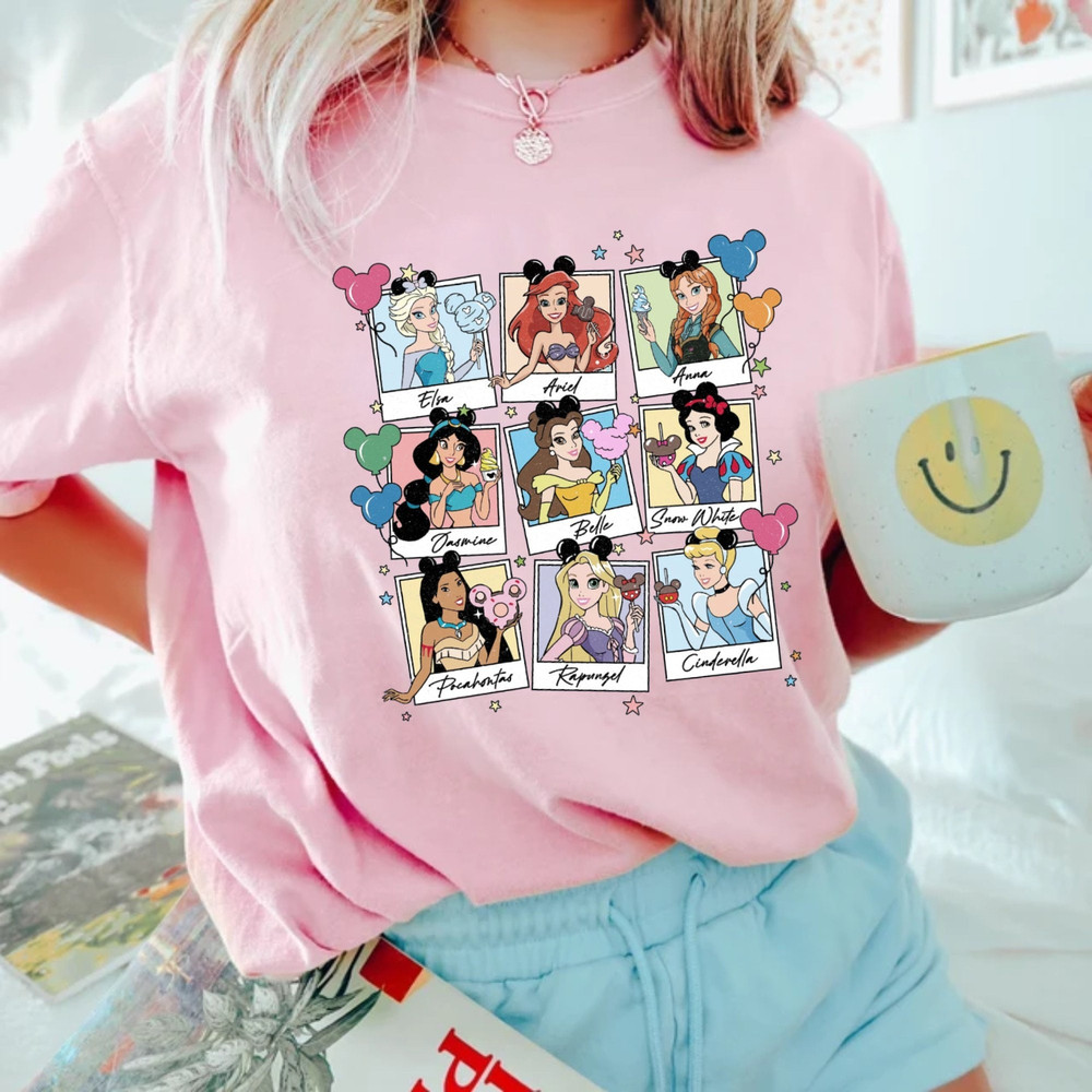 Disney Princess Balloons Comfort ColorsĀ® Shirt, Retro Princess Disneyworld Shirt, Disney Family Trip Shirt, Disneyland Shirt,Disney Girl Tee - 5.jpg