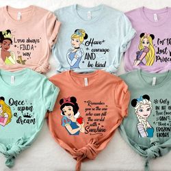 disney princess comfort colors shirt, disney girls shirt, cinderella, rapunzel, disney family shirt, disneyworld shirt,