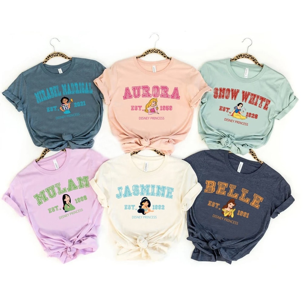 Disney Princess Comfort Colors® Shirt, Disney Girls Shirt, Cinderella, Rapunzel, Disney Family Shirt, Disneyworld Shirt, Disneyland Shirt - 2.jpg
