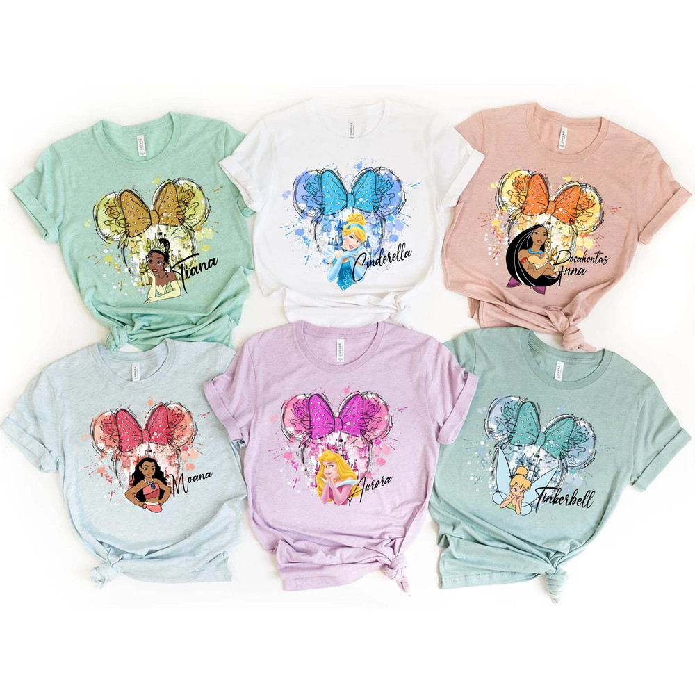 Disney Princess Minnie Ears Comfort Colors® Shirt, Princesses Shirt, Cinderella Shirt, Belle Shirt, Disneyworld Shirt, Disney Girl Shirt - 1.jpg