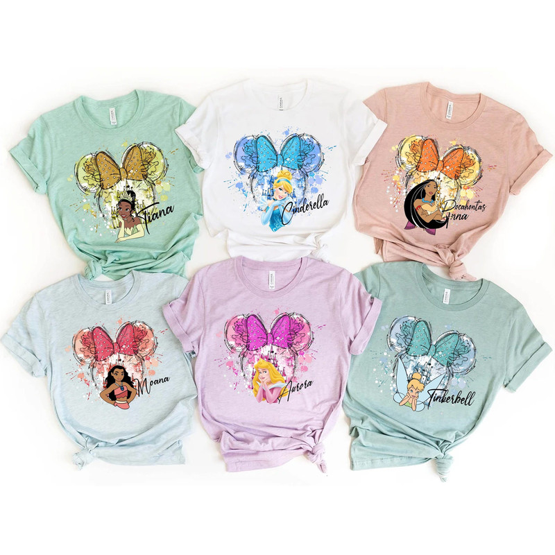 Disney Princess Minnie Ears Comfort Colors® Shirt, Princesses Shirt, Cinderella Shirt, Belle Shirt, Disneyworld Shirt, Disney Girl Shirt - 1.jpg