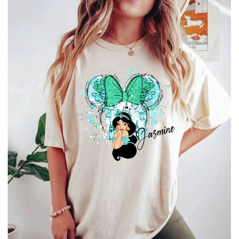 Disney Princess Minnie Ears Comfort Colors® Shirt, Princesses Shirt, Cinderella Shirt, Belle Shirt, Disneyworld Shirt, Disney Girl Shirt - 3.jpg
