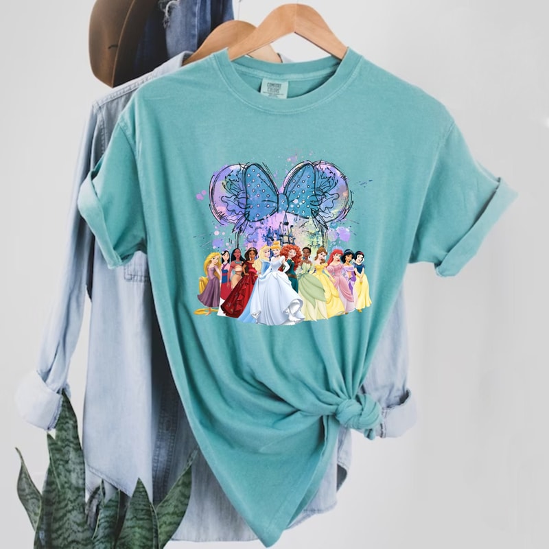 Disney Princess Minnie Ears Comfort Colors® Shirt, Cinderella Princess Shirt, Snow White Shirt, Disneyworld Shirt, Disney Girl Shirt - 6.jpg