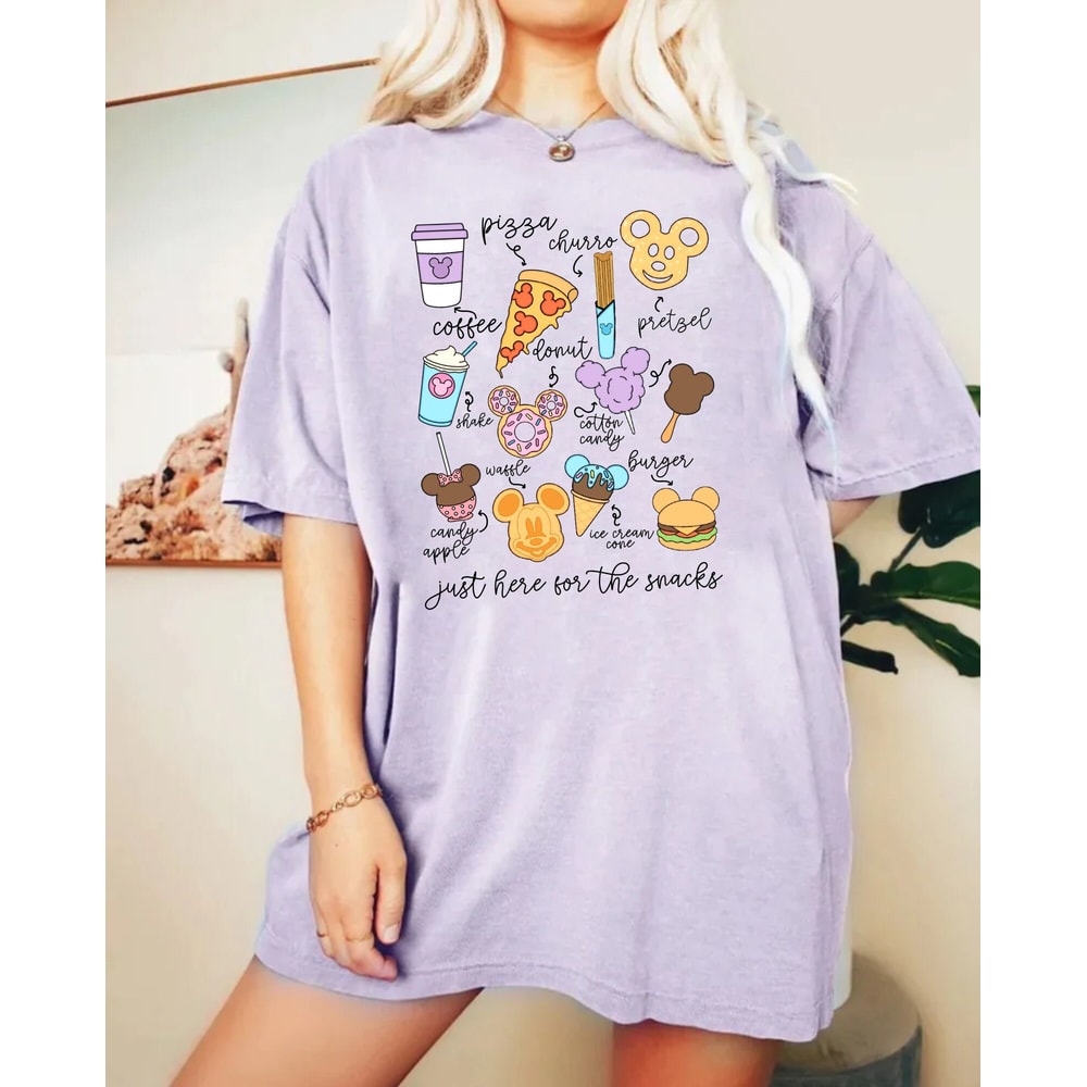 Disney Snacks Comfort Colors® Shirt, Colorful Vacay Shirt, Disney Aesthetic Shirt, Disneyland Shirt, Disneyworld Shirt, Disney Family Shirt - 3.jpg