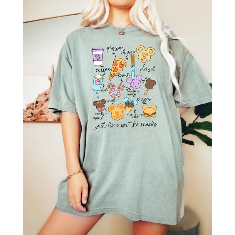 Disney Snacks Comfort Colors® Shirt, Colorful Vacay Shirt, Disney Aesthetic Shirt, Disneyland Shirt, Disneyworld Shirt, Disney Family Shirt - 4.jpg