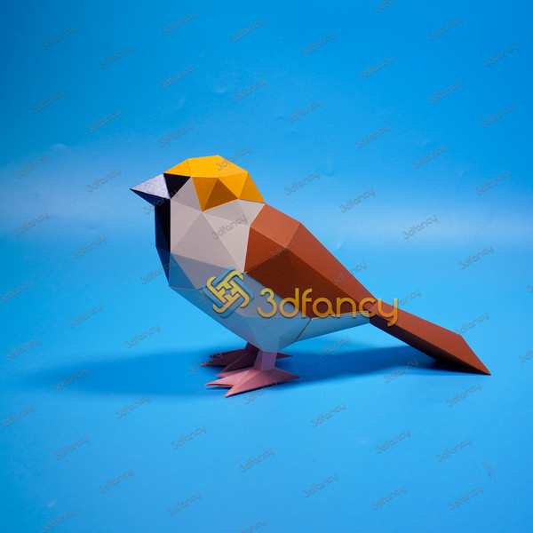 papercraft-bird-sparrow-pdf-svg-template-for-cricut-project-inspire-uplift for Free Printable 3d Bird Template Papercraft Bird Sparrow PDF, SVG Template For Cricut Project | Inspire Uplift for Free Printable 3d Bird Template